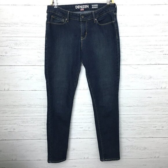 Levi's Denizen Women's Modern Skinny Jeans Stretch Dark Wash size 8L length 31" - Picture 1 of 8